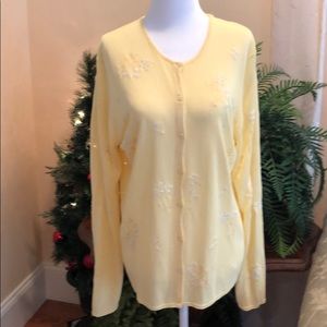 Oscar De La Renta fancy top. Size L.